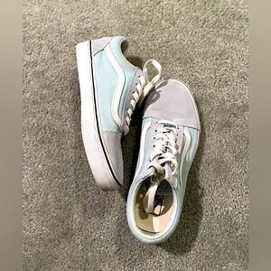 Light blue vans, perfect for all seasons!